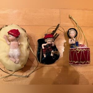 3 Of 12 Days of Christmas Collector Dolls Marie Osmond fine porcelain dolls